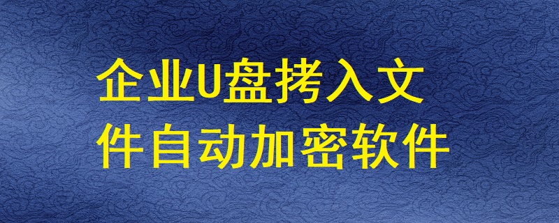 有哪些軟件能讓企業(yè)U盤拷入的文件自動(dòng)加密？