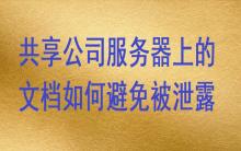 共享公司服務器上的文檔如何避免被泄露？